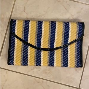 Colorful fabric clutch